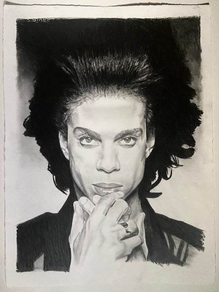 Original Drawing Portrait Of Prince  Musical Icon Prince