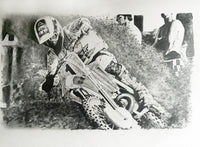 Original Drawing Of Jeff Stanton American Motocross Champion