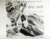 Ricky Carmichael's perfect season in 2004 with this original pencil drawing of "The Goat" riding for Team Honda