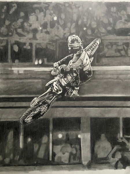 Eli Tomac Artist Print Of Drawing