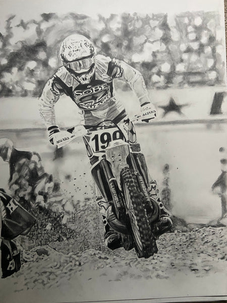 Travis Pastrana Daytona Supercross Artist Print