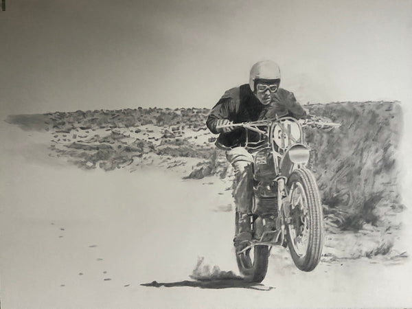 Malcolm Smith Baja Offroad Motorcycle Champion Print